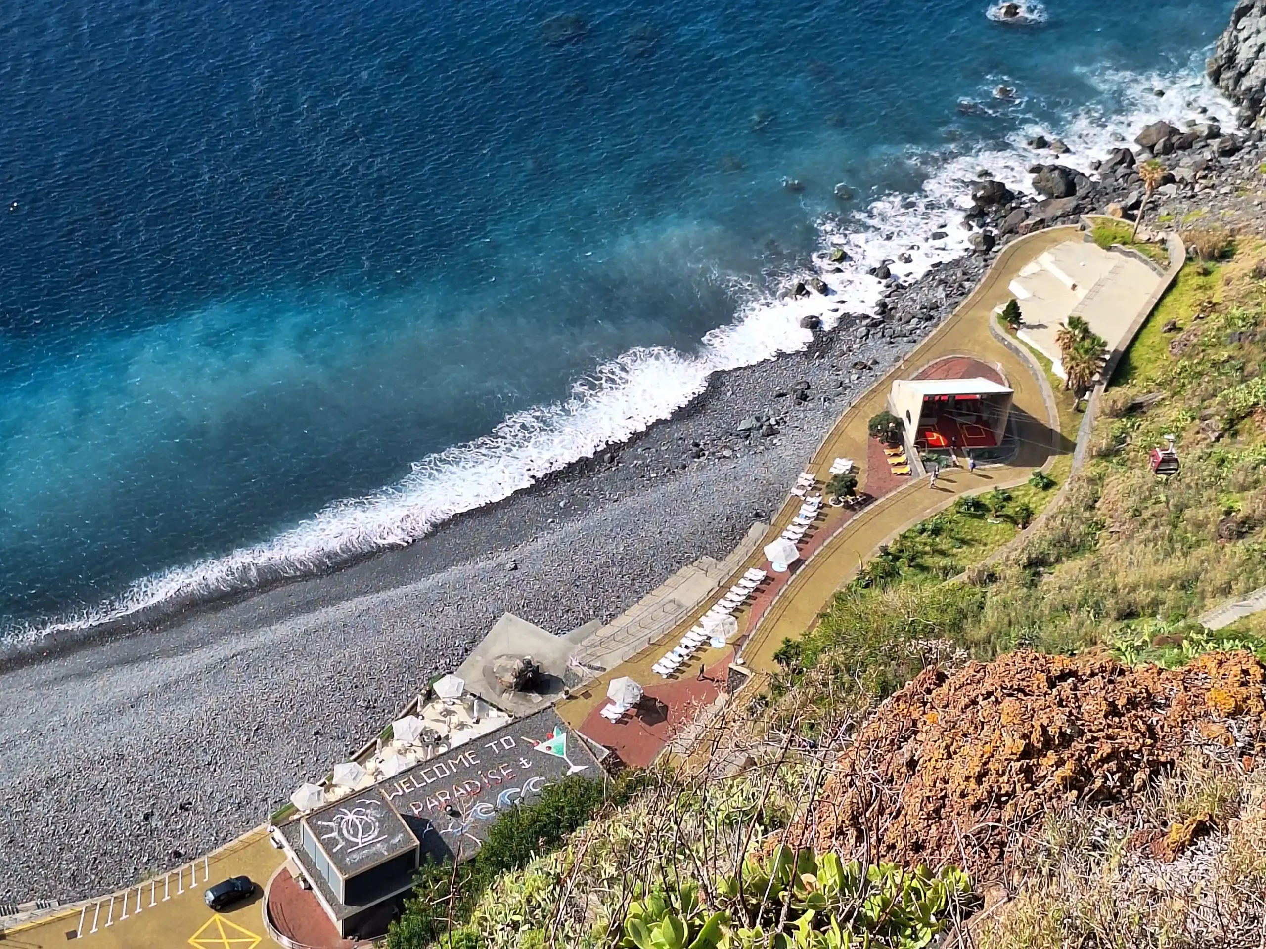 Madeira Garajau strand látkép felülről